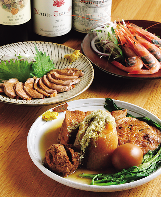 染みしみのおでんと一緒に 厳選された日本酒＆ワインを