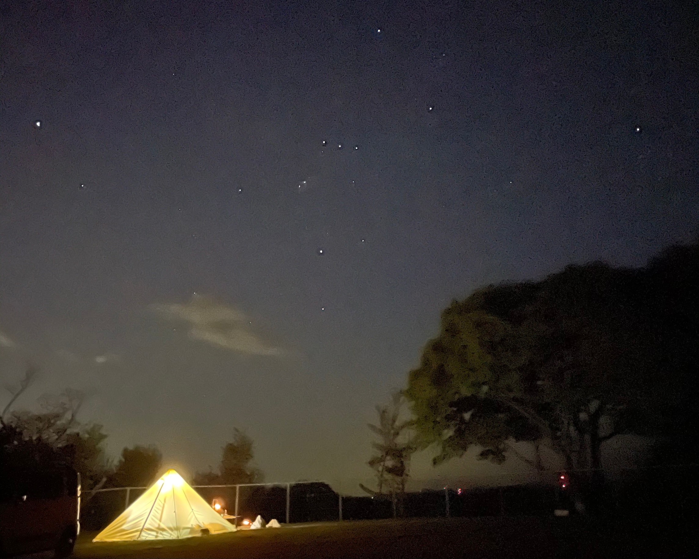 木野山キャンプ場で星空を独り占め